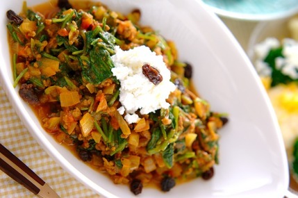 ほうれん草のカレー煮