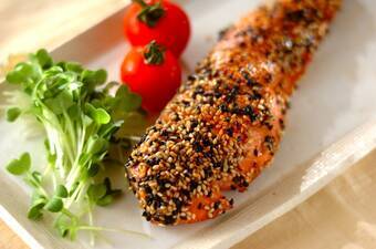 鮭の香ばしゴマ焼き