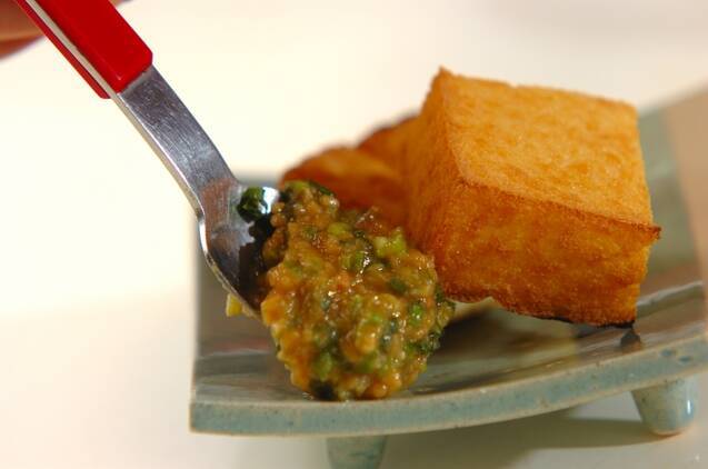 厚揚げネギみそのせの作り方の手順4