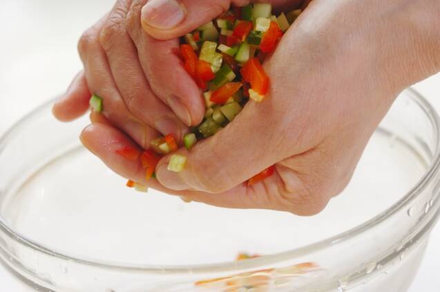 サラダ寿司の作り方の手順2