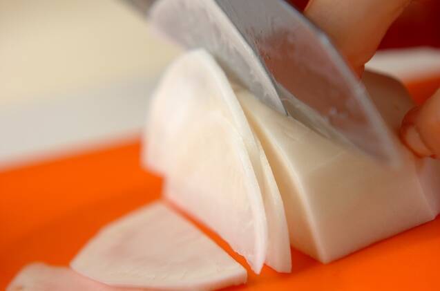 カブと水菜のサラダの作り方の手順1