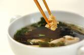ささ身とワカメのスープの作り方4