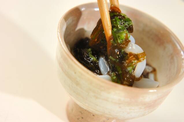 イカともずくの和え物の作り方の手順2