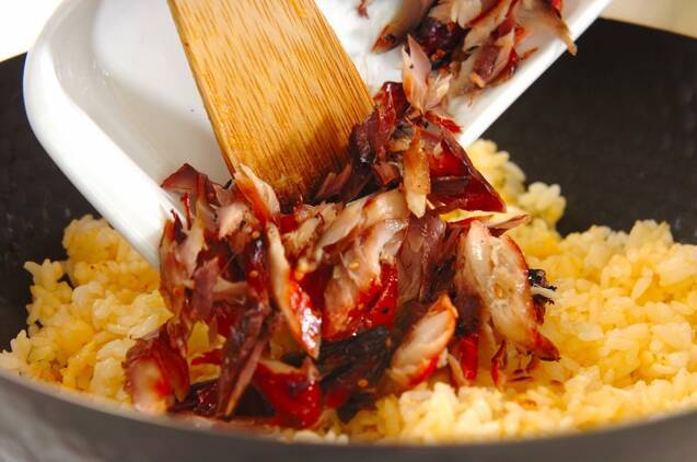 みりん干しチャーハンの作り方の手順4