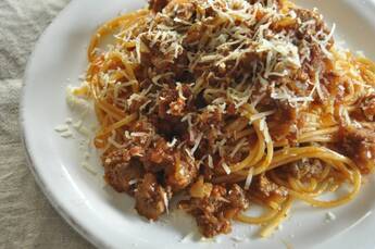 短時間で濃厚！ミートソーススパゲティー