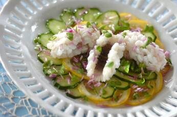 ハモの冷たいサラダ　レモン・ドレッシング