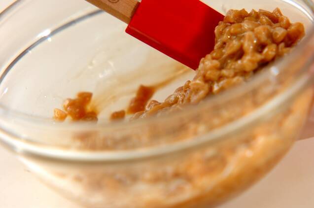 タコの納豆サラダの作り方の手順1