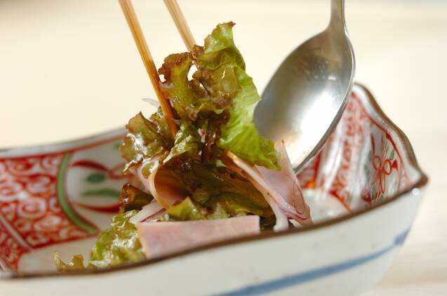 ハムとレタスのサッパリサラダの作り方の手順3