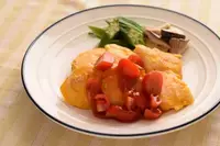 ササミのピカタフレッシュトマトソース