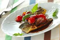 アジのムニエルバルサミコソース