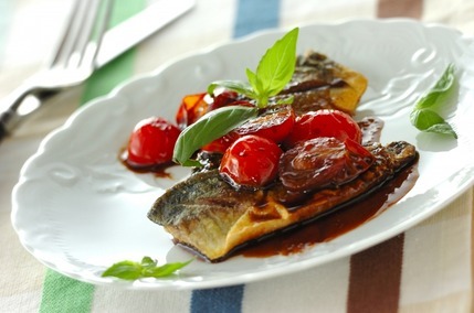 アジのムニエルバルサミコソース