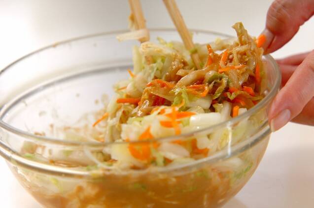 白菜ゴマポン酢和えの作り方の手順3
