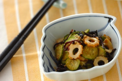 キュウリとキクラゲの中華ゴマ和え