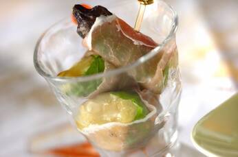 焼きナスの生ハム巻き