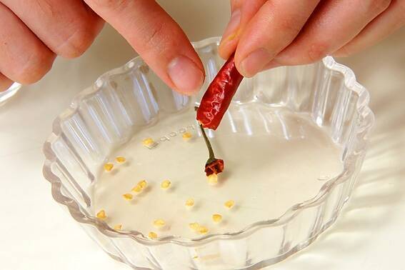 ペペロンチーノの作り方の手順1