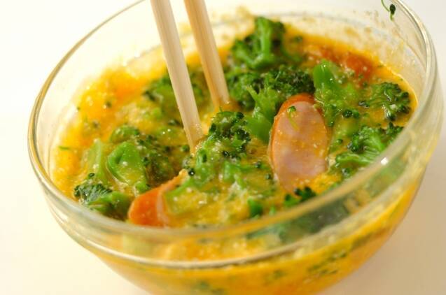 ブロッコリー入りオムレツの作り方の手順2