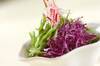 水菜と紫キャベツのハチミツドレッシングの作り方の手順3