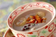 小豆の温かいチェー