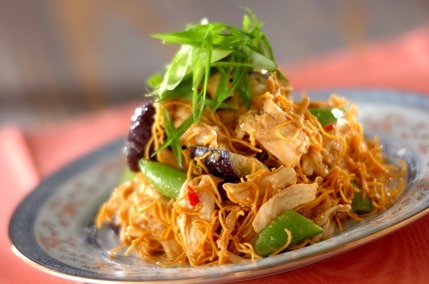 鶏ささ身のピリ辛ゴマ和え