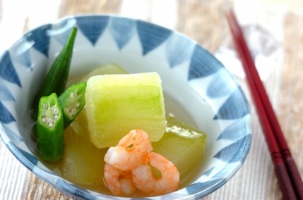 冬瓜とエビの冷やし鉢