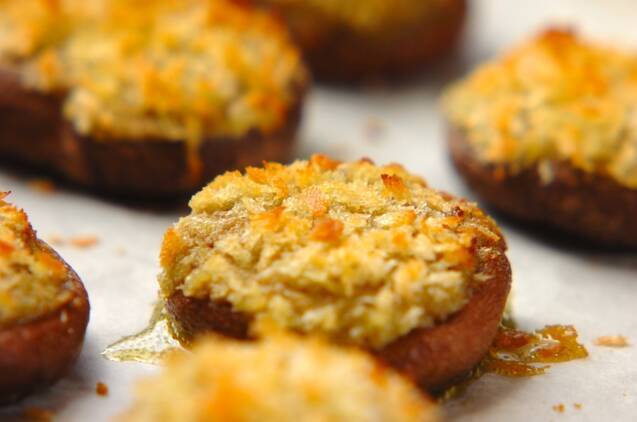 シイタケとツナのパン粉焼きの作り方の手順4