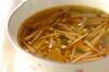 エノキのピリ辛スープの作り方の手順