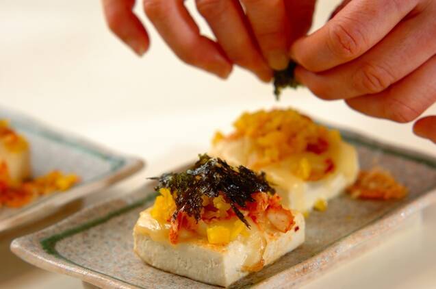 豆腐のキムタクピザの作り方の手順4