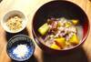 小豆とサツマイモのもち米粥の作り方の手順