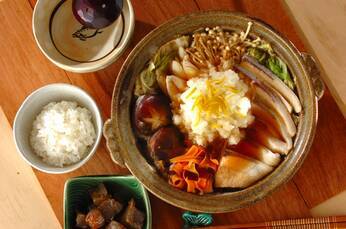 ブリのみぞれ鍋の献立