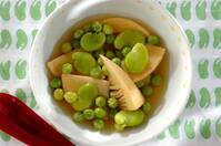 ソラ豆とタケノコのトロミあん