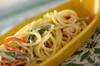 スパゲティーサラダの作り方の手順