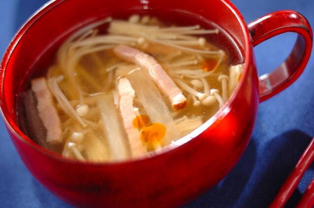 エノキと大根のスープ