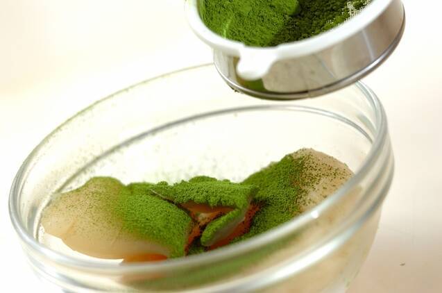 抹茶のお汁粉の作り方の手順1