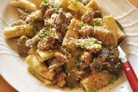 鶏と新ゴボウのリガトーニ（ペンネ）