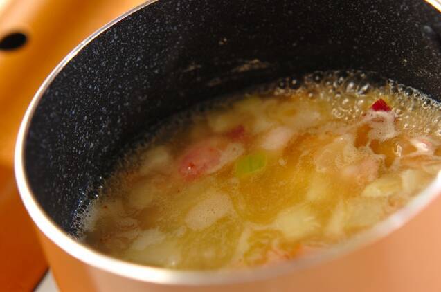 サツマイモと大豆のミルクスープの作り方の手順6