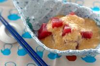 マグロの山かけ からしポン酢