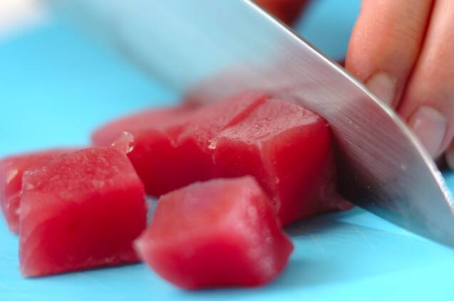 マグロの山かけ からしポン酢の作り方の手順1