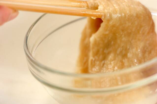 マグロの山かけ からしポン酢の作り方の手順2