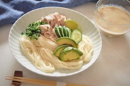 豚しゃぶのクルミだれ素麺