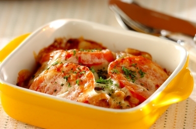 カキとトマトのチーズ焼き レシピ 作り方 E レシピ 料理のプロが作る簡単レシピ