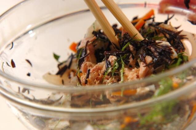 レンコンとヒジキのサラダの作り方の手順4