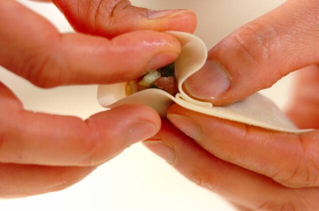 塩もみなし！ジューシー白菜餃子の作り方の手順3