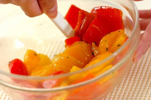 焼きパプリカとカッテージチーズの作り方の手順3