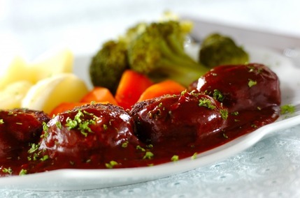 簡単デミグラスソースのハンバーグ