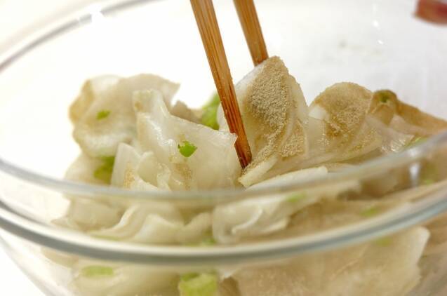 大根の昆布茶和えの作り方の手順3