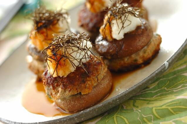 大葉入りシイタケバーグ