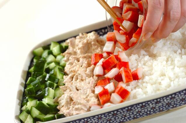 スコップちらし寿司の作り方の手順4