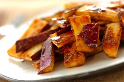 サツマイモのシナモンバター焼き