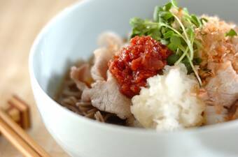 冷しゃぶ梅おろしそば