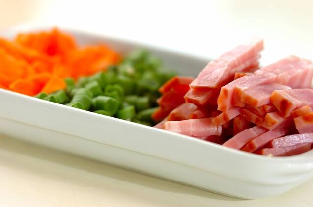インゲンの炊き込みご飯の作り方の手順2